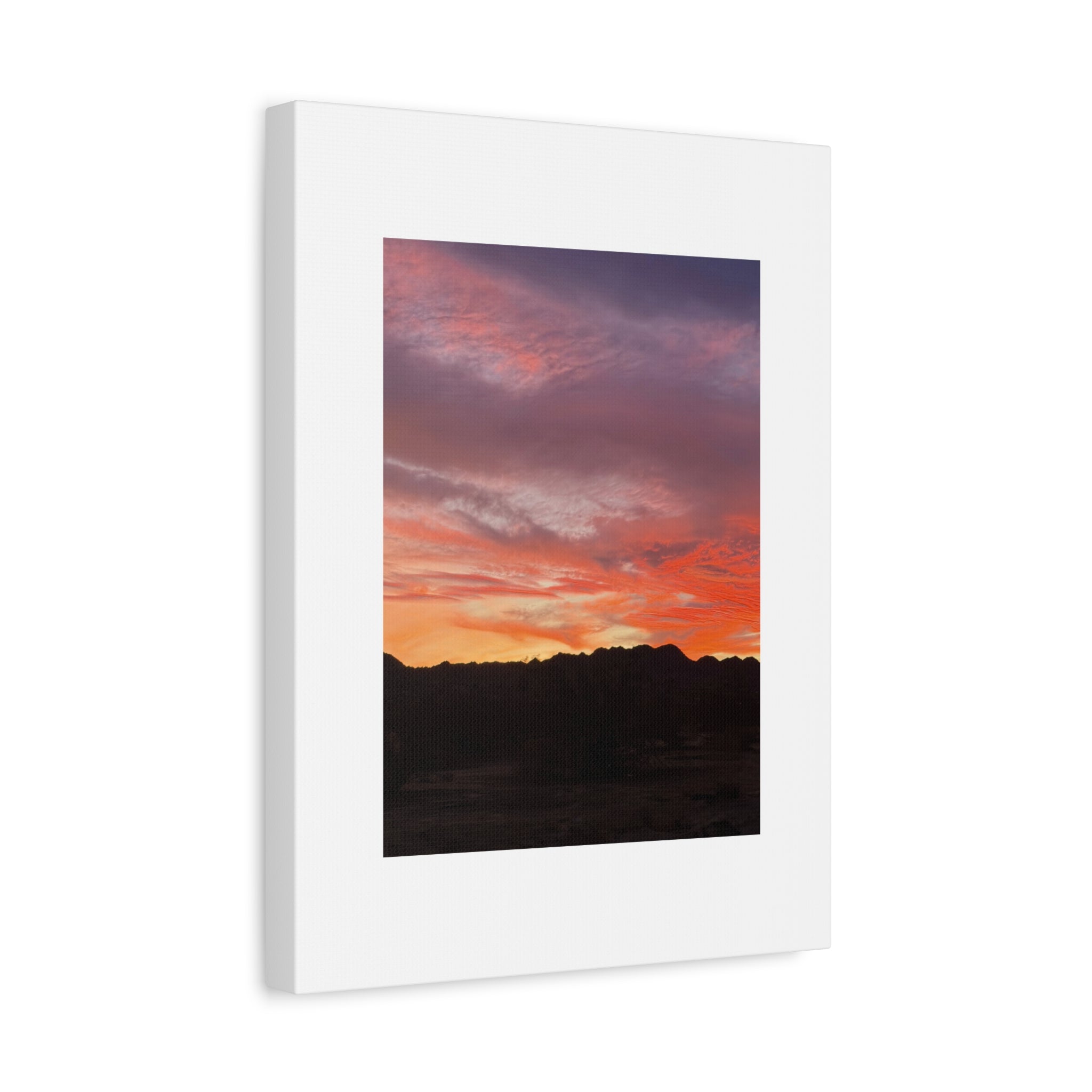 Lavender Desert Twilight Print — Mojave Sunset Mountain Range Wall Art